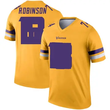 Men's Cam Robinson Minnesota Vikings Legend Gold Inverted Jersey