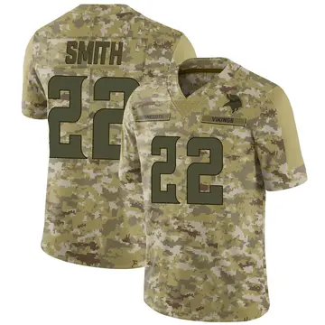 Minnesota Vikings #22 Harrison Smith Camo 2019 Salute to Service Limited  Jersey