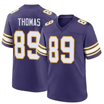 Youth Thayer Thomas Minnesota Vikings Game Purple Classic Jersey